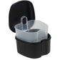 Denture Box with Strainer, Night Cleaner Denture Bath Box for Retainer, Mouthguard, False Teeth, and Denture Cleaning