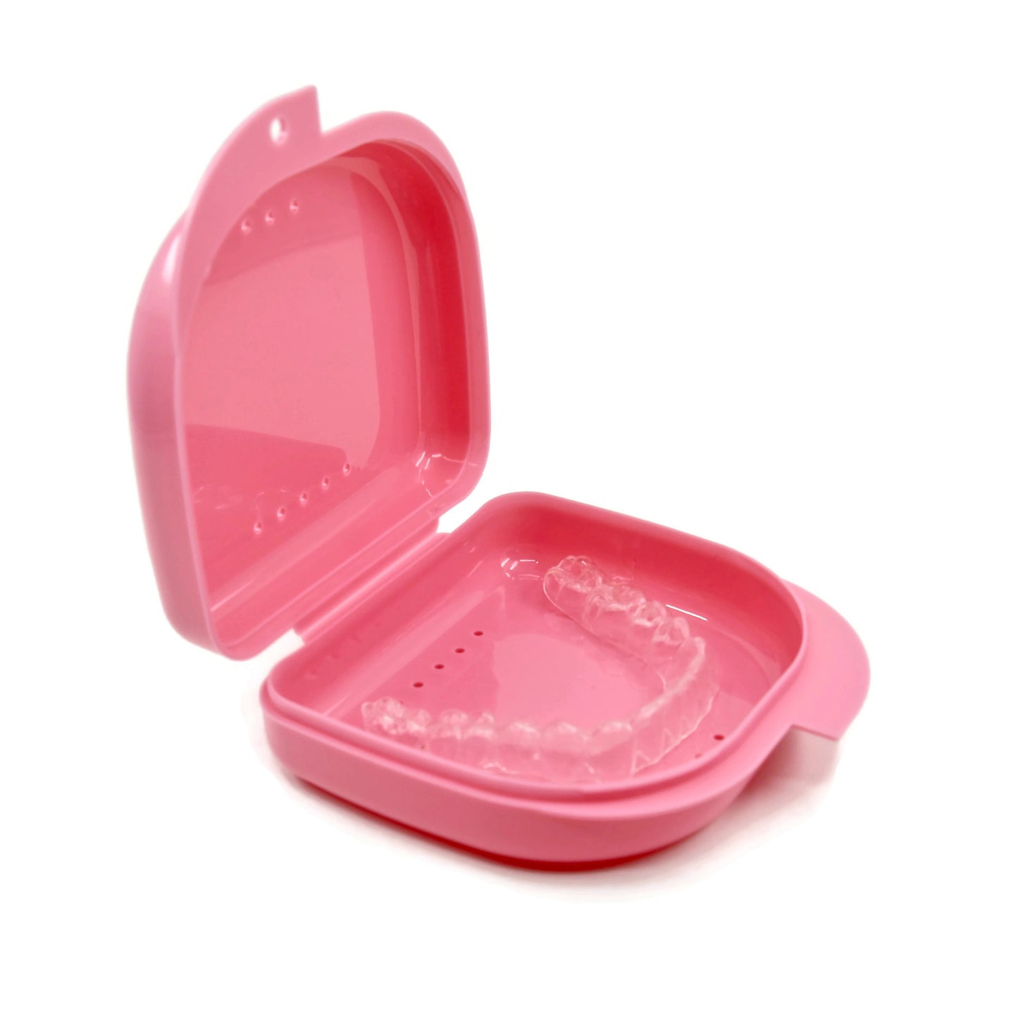 Retainer Case with Vent Holes - Orthodontic container for holding retainers, aligner, night-guard/mouth-guard. Small and Durable retainer case