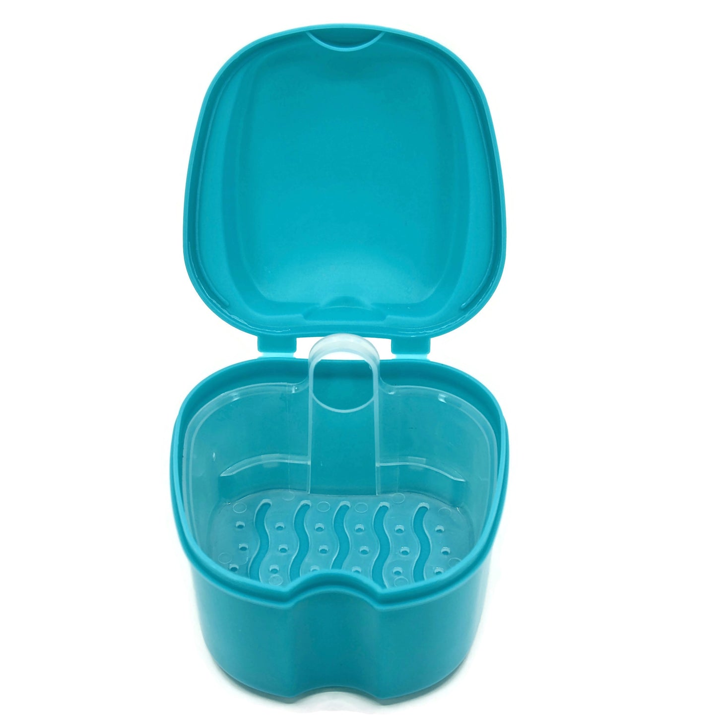 Denture Box with Strainer, Night Cleaner Denture Bath Box for Retainer, Mouthguard, False Teeth, and Denture Cleaning