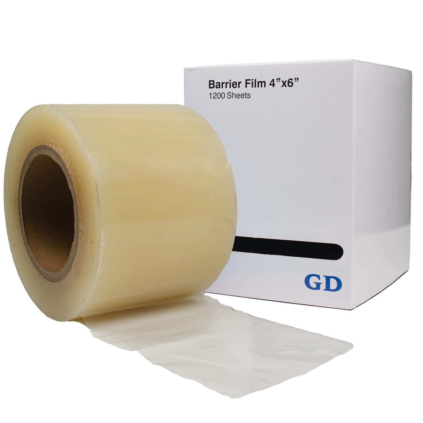 Barrier Film 1200 Sheets 4' x 6', Thick Adhesive Disposable Protective PE Film Barrier Tape