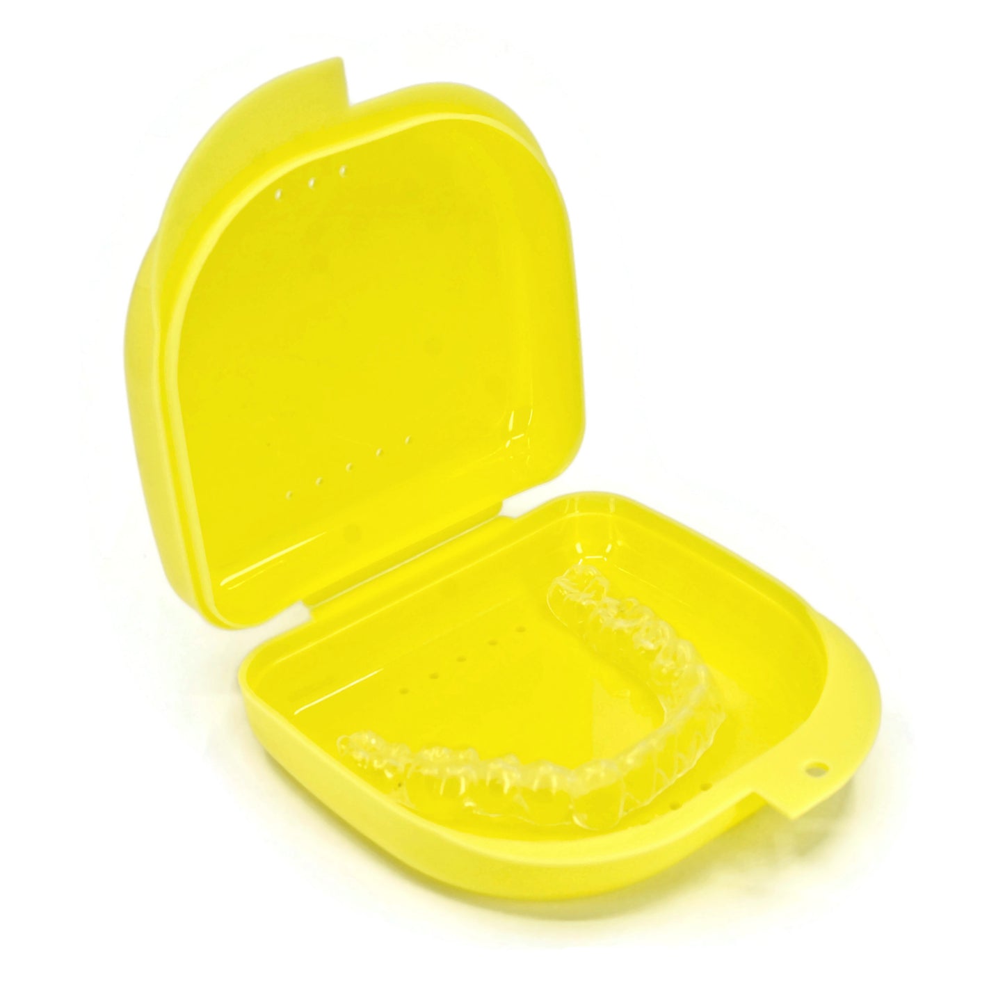 Retainer Case with Vent Holes - Orthodontic container for holding retainers, aligner, night-guard/mouth-guard. Small and Durable retainer case