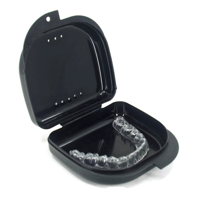 Retainer Case with Vent Holes - Orthodontic container for holding retainers, aligner, night-guard/mouth-guard. Small and Durable retainer case