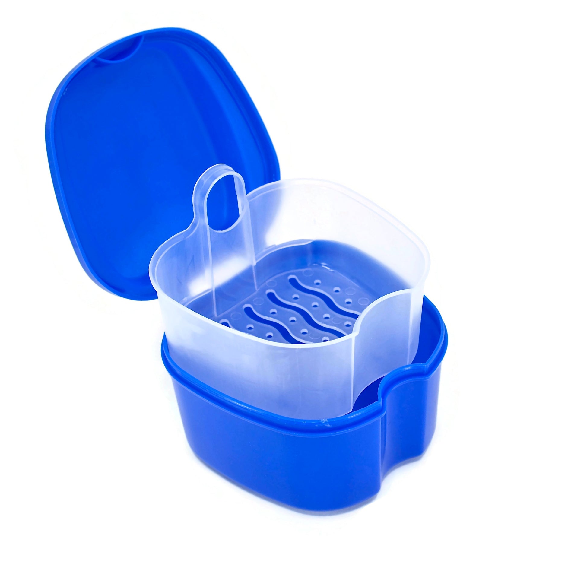 dental hygiene tackle box Denture Box with Strainer, Night Cleaner Denture Bath Box for Retainer – Genco Dental
