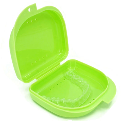 Retainer Case with Vent Holes - Orthodontic container for holding retainers, aligner, night-guard/mouth-guard. Small and Durable retainer case